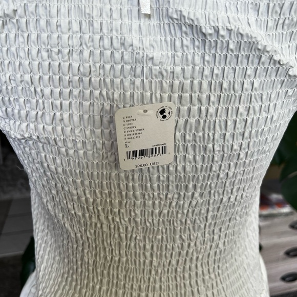 Free People Cream Asymmetrical Tiered Sundress - Picture 6 of 6